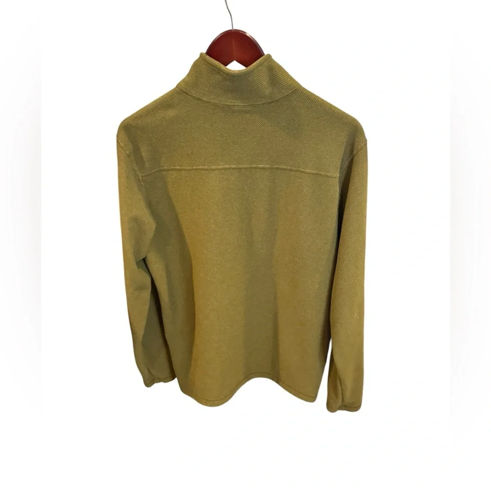 North Face Pullover Mens Long Sleeve 1/4 Zip Casual Lightweight Green Size Large